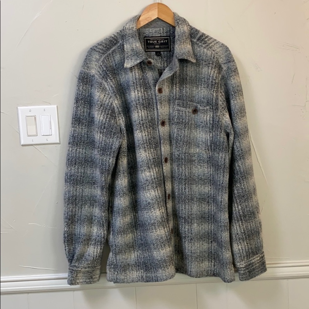 True Grit Melange Check Big Shirt